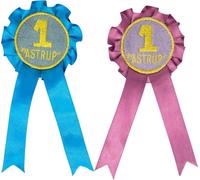 byAstrup Boucles de concours, lot de 2, Hobby Horse Boucles de prix bleu/rose
