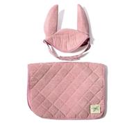 byAstrup Chabraque et bonnet anti-mouches Corduroy Hobby Horse Saddle Pad Rose