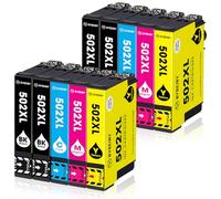 BYBEIBY 502XL Cartouches d'encre Compatible avec Epson 502 502XL Multipack pour Expression Home XP-5100 XP-5105 XP-5150 XP-5155 Workforce WF-2860DWF WF-2865DWF WF-2880DWF WF-2885DWF