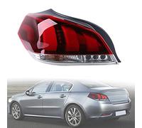 BYBEST Feu Arrière pour Peugeot 508 2015-2018, Feux Frein Lampe Voiture Remplacement Gauche Droit Côté Passager Conducteur, with Bulb Holder- Left