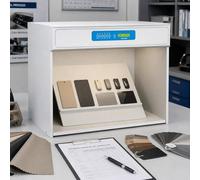 ByBoDi Cabine d'éclairage LED pour l'évaluation précise des Couleurs dans Le contrôle qualité des peintures et Impressions Textiles. 45°Grandstand-Fourlight