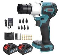 ByBoDi Kit de riveteuse électrique sans Fil 2 en 1, avec Rivets Pop M3/M4/M5/M6/M8/M10/M12, alimenté par Batterie et équipé d'une Lampe LED. 2200mAh-1Battery