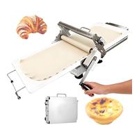ByBoDi Laminoir à pâte Pliable en Acier Inoxydable, Manuel, épaisseur réglable, pour laminoir de comptoir, idéal pour Croissants, viennoiseries, pâtes feuilletées et Pizzas. Type400