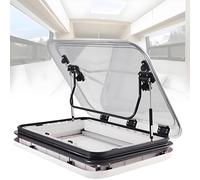 ByBoDi Lanterneau de Camping-Car 500/700/800 x 500mm,vérin à gaz en Alliage d'aluminium à 70°,Couvercle en Acrylique Creux,éclairage LED intégré,aération de Toit et Trappe d'évacuation 31.5x19.7Inch