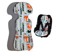 ByBoom Basics Coussin d'assise pour bébé 77 x 32 cm, côté en coton et éponge, pour nacelle, siège auto (par ex. Maxi-Cosi, Britax-Römer, Cybex), poussette, buggy, remorque de vélo - Fabriqué en UE
