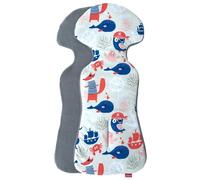 BYBOOM Basics Coussin de siège pour bébé, 77 x 32 cm, côté coton et éponge, universel, pour coque de bébé, siège auto, poussette, buggy, remorque de vélo, utilisable des deux côtés, doux, doux pour la