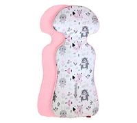 ByBoom Basics Coussin de siège pour bébé, 77 x 32 cm, côté coton et éponge, universel pour coque de bébé, siège auto, poussette, remorque de vélo, certifié Oeko-Tex 100, fabriqué en UE