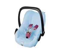 ByBoom - Housse d'été Universelle en 100% Coton, pour nacelle bébé, siège Auto, par Exemple Maxi COSI CabrioFix, City, Pebble; Conçu en Allemagne, fabriqué en UE, Couleur: Bleu Clair