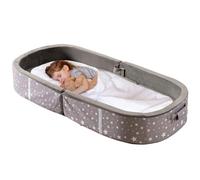 BYBYME Lit de voyage portable et imperméable pour enfant, avec matelas, drap-housse lavable, pliable, pour camping, gris foncé