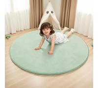 BYBYME Tapis d'éveil pliable pour bébé de 3 cm d'épaisseur - Diamètre : 120 cm - Avec dessous antidérapant - Tapis de sol souple en mousse à mémoire de forme pour bébés, enfants et jeunes enfants
