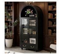 BYCCZMGAD Armoire arquée en bois, haute armoire de rangement autonome, étagère de rangement rustique pour cuisine, garde-manger, chambre à coucher, couloir