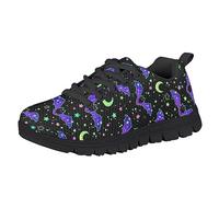 BYCHECAR Chaussures de course pour garçons et filles, Galaxies chauve-souris, 33 EU