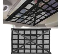 BYCHKA 90 × 65 Cm Filet de Rangement pour ToitVoituret pour Peugeot Expert 3.Generation Bj AB 2016, Camping Accessoires Bretelles Réglables Grande Capacité