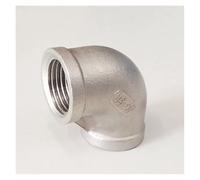 BYCIFRLG 1-1/2" BSP Female Thread 304 Stainless Steel 90 Degree Elbow Pipe Fitting Connector Water Oil air
