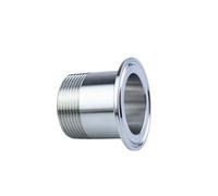 BYCIFRLG 1-1/2" SS304 Stainless Steel Male Threaded Ferrule 50.5mm Pipe Fitting Tri clamp
