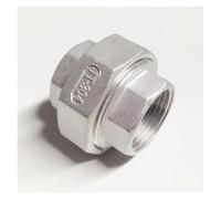 BYCIFRLG 1-1/4" BSP Female Thread 304 Stainless Socket Union Set Pipe Fitting Connector 1.6 Mpa