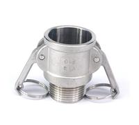BYCIFRLG 1-1/4" BSP Male Thread 304 Stainless Steel Type B Socket Camlock Fitting Cam and Groove Coupler