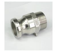BYCIFRLG 1-1/4" BSP Male Thread 304 Stainless Steel Type F Camlock Fitting Cam and Groove Coupling