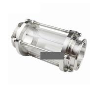 BYCIFRLG 1" 1.5" 2" 3" Tri Clamp Sanitay Flow Sight Glass Diopter Fit 38/51/76mm Pipe OD SUS 304 Stainless Steel Fitting (25mm x Ferrule 50.5)