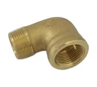 BYCIFRLG 1/2" 3/4" 1" 1-1/2" 2" BSP Female to Male 90 Degree Eblow Pipe Fitting Connector Coupler Brass Water Gas Fuel Oil(1-1l2-BSP-DN40)