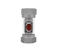 BYCIFRLG 1/2" BSP Female Thread 304 Stainless Steel Straight Window Sight Glass Water Flow Indicator