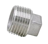BYCIFRLG 1/2"" BSP Male Threaded Connection 304 Stainless Steel Pipe Fitting Countersunk Square Head Operating Pressure 2.5 Mpa