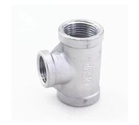 BYCIFRLG 1/2" BSP to 3/4" BSP Female Thread 304 Stainless Reducing Tee 3 Way Connector Pipe Fitting