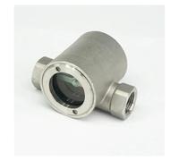 BYCIFRLG 1/2" Female SS304 Stainless Steel Window Sight Flow Indicator with Impeller