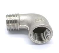 BYCIFRLG 1/2" Female to Male Thread 304 Stainless Steel 90 Degree Elbow Connector Pipe Fitting Water Oil air