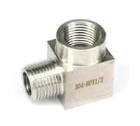 BYCIFRLG 1/2" NPT Female to Male Elbow 304 Stainless Steel Pipe Fitting Water Gas Oil
