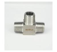 BYCIFRLG 1/2" NPT Male Tee 3 Way Pipe Fitting 304 Stainless Steel Water Gas Oil