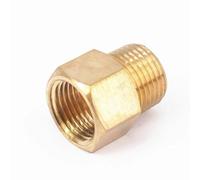 BYCIFRLG 1/2" NPT Male x 1/2" NPT Female Brass Pipe Fitting Connector Adapter for Pressure Gauge Air Gas Fuel Water Pressure 229 PSI