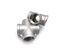 BYCIFRLG 1/4'' - 2'' NPT Female Thread Equal Cross Type 304 Stainless Steel DN8 - DN50 Water Pipe Fitting Joint 4 Ways Connector(2")