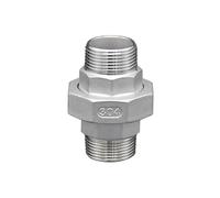 BYCIFRLG 1/4 3/8 1/2 1 1-1/4 1-1/2 2 BSPT Male Threaded Union Stainless Steel SS304 Cast Pipe Fitting Class 150(1")