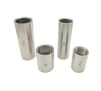 BYCIFRLG 1/4" 3/8" 1/2" 3/4" 1" 1-1/4" 1-1/2" 2" BSP Female Coupler 50 100 mm Barrel Pipe Fitting Connector SUS316L Stainless Steel(100MM Length_1-1/2")