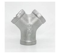 BYCIFRLG 1/4" 3/8" 1/2" 3/4" 1" 1.25" 1-1/2" 2" BSP Female Male Y Shape 3 Way Connector Coupler Splitter 304 Stainless Steel Pipe Fitting(Y Female,2 BSPT)