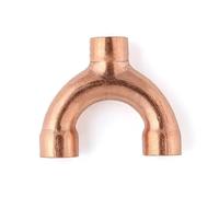 BYCIFRLG 1/4" 3/8" 1/2" 5/8" 3/4" 1" inch 6.35-54mm Straight Elbow Y U P Shaped 3 4 Way Corss Copper End Feed Pipe Fitting Air Conditioner(Y Shaped,35mm)