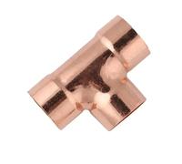 BYCIFRLG 1/4" 3/8" 1/2" 5/8" 3/4" 1" inch 6.35-54mm Straight Elbow Y U P Shaped 3 4 Way Corss Copper End Feed Pipe Fitting Air Conditioner(Tee,54mm)