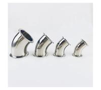BYCIFRLG 1.5" (38mm) Tri-Clamp 45-Degree Pipe,Feerule OD50.5mm Stainless Steel 304 Elbow Pipe Fitting,Suitable for Home Brewing
