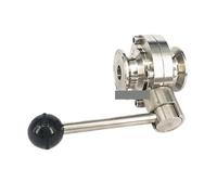 BYCIFRLG 1.78" 45mm SS304 Stainless Steel 2" Tri Clamp Valve Brew Beer Dairy Product