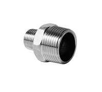 BYCIFRLG 1/8" 1/4" 3/8" 1/2" 3/4" 1" 1-1/4" 1-1/2" BSPP Male Thread 304 Stainless Steel Pipe Fitting Reducer Hex Nipple Connector (NPT Thread,1I2 to 1I4)