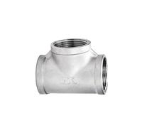 BYCIFRLG 1/8" 1/4" 3/8" 1/2" 3/4" 1" BSPP Equal Female Thread 304 Stainless Steel Tee Type Three Way Pipe Fitting Connector (BSP1I8)