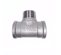 BYCIFRLG 1/8" 1/4" 3/8" 1/2" 3/4" 1" BSPP Equal Female Thread 304 Stainless Steel Tee Type Three Way Pipe Fitting Connector (BSP3)