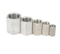 BYCIFRLG 1/8" 1/4" 3/8" 1/2" 3/4" 1" Female 304 Stainless Steel Hex Nut Rod Pipe Fittings Adapters Max Pressure 600 Bar(M18x1.5)