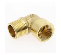 BYCIFRLG 1/8" 1/4" 3/8" 1/2" 3/4" 1" Female X Male Thread 90 Deg Brass Elbow Pipe Fitting Connector Coupler for Water Fuel Copper (MF,05)