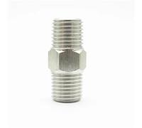 BYCIFRLG 1/8" 1/4" 3/8" 1/2" 3/4" 1" NPT Male Thread 304 Stainless Steel Hex Nipple High Pressure Pipe Fitting Connector(1/2")