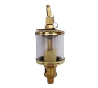 BYCIFRLG 1/8" BSPP Male Thread Copper Plating Oil Cup Sight Gravity 50ML