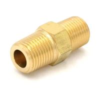 BYCIFRLG 1/8" BSPT x 1/8" NPT Male Hex Nipple Reducer Brass Pipe Fitting Connector Adapter Water Gas Oil Fuel