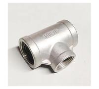 BYCIFRLG 1" BSP to 1-1/4" BSP Female Thread 304 Stainless Reducing Tee 3 Way Connector Pipe Fitting Water Oil air
