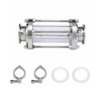 BYCIFRLG 1 PC 51mm Diopter + 2 PCS 2" Tri Clamp + 2 PCS Gasket Flow Sight Glass SUS 304 Stainless Steel Homebrew